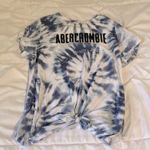 Abercrombie and Fitch Tie Front Sequin Logo Tee